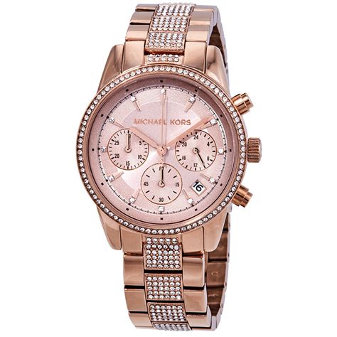 michael kors coffee watch with crystals|Michael Kors ritz watch.